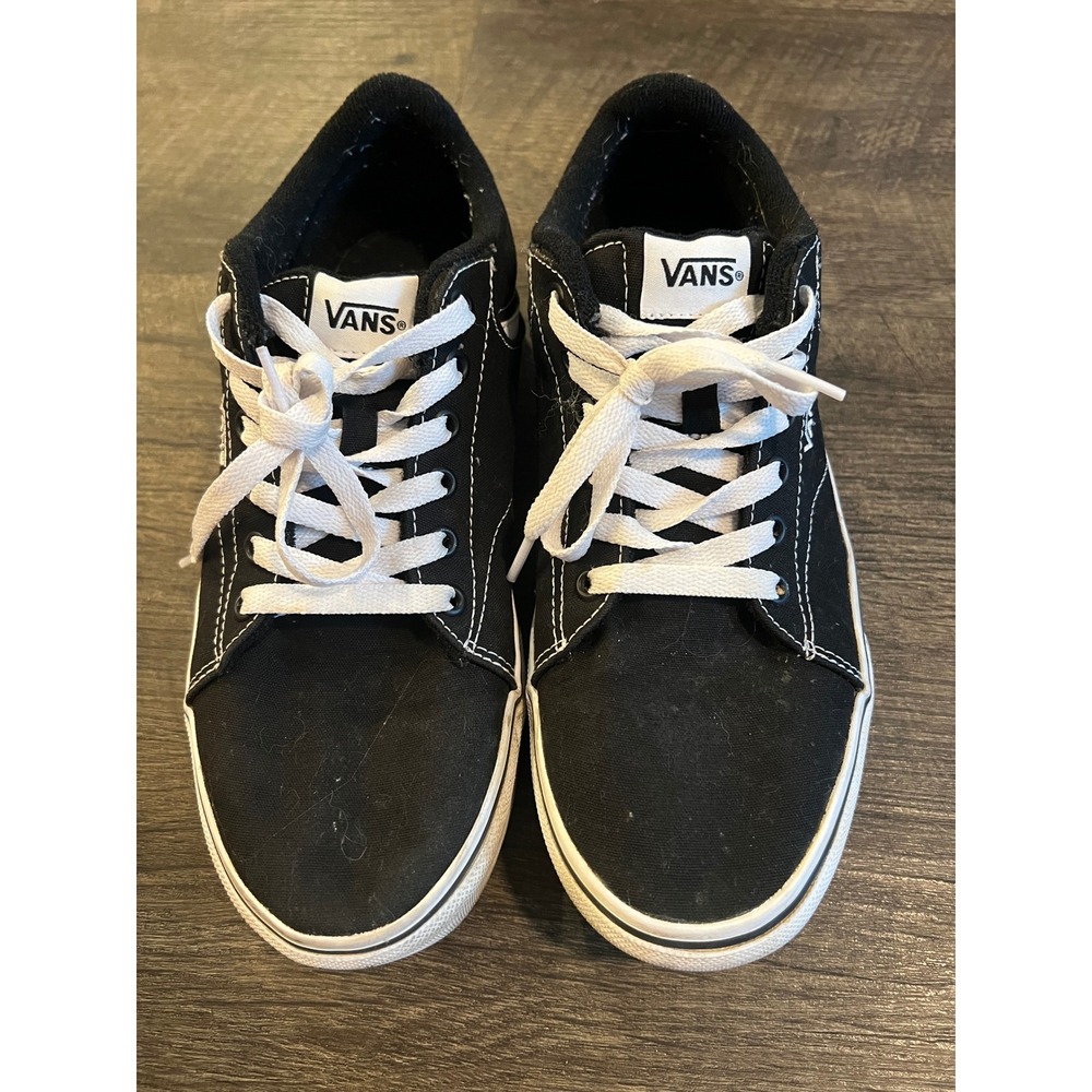 Vans Womens Sneakers Low Top Canvas Black Size 9.5